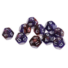 Load image into Gallery viewer, Marbled Fury 10pieces 12 Sided Dice Set
