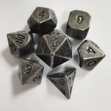Load image into Gallery viewer, Gnomish Luckstones 7pc Metal Dice Set
