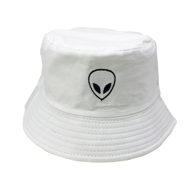 Unisex Embroidered Alien Foldable Hip Hop Bucket Hat