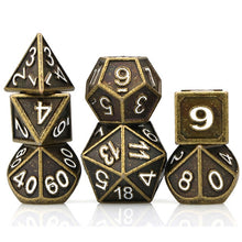 Load image into Gallery viewer, Druid&#39;s Call 7pc DnD Metal Dice Set
