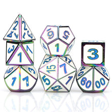 Load image into Gallery viewer, Druid&#39;s Call 7pc DnD Metal Dice Set
