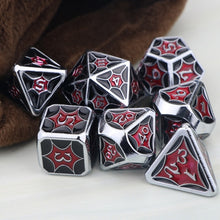 Load image into Gallery viewer, Bardic Inspiration 7pc Metal DnD Dice Set
