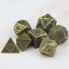 Load image into Gallery viewer, Golden Dawn Metal Dice Set
