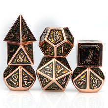 Load image into Gallery viewer, Gilted Glory 7pc Metal DnD Dice Set
